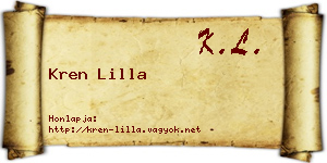 Kren Lilla névjegykártya
